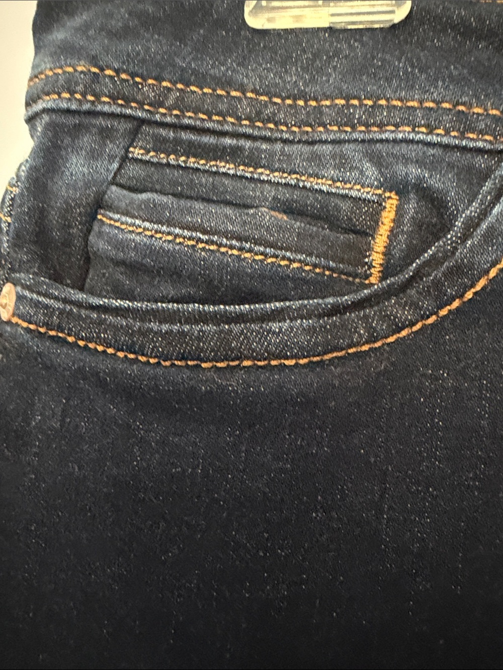 J.Jill Front-Slit Denim Midi Skirt Dark Indigo Sz 8 - Picture 5 of 13